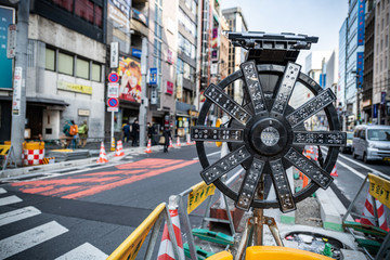 Fototapeta premium 工事現場の看板