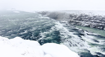 Gulfoss waterfalls // Iceland during winter