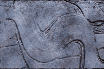 3D rendering- copper metal destroyed. Background bronze