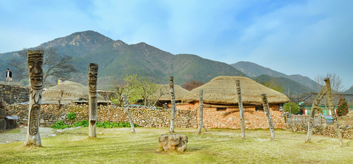 View of Naganeupseong folk village, Suncheon, South Korea