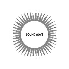 Sound waves vector illustration