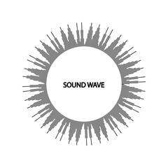 Sound waves vector illustration