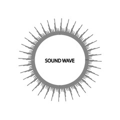 Sound waves vector illustration