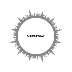 Sound waves vector illustration