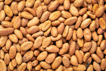 raw cacao beans background