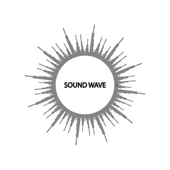 Sound waves vector illustration