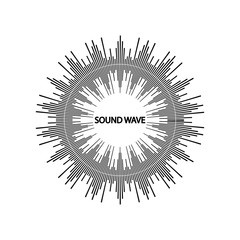 Sound waves vector illustration