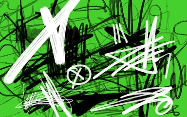 Foto op Plexiglas Abstract green graffiti spray texture © Bambook