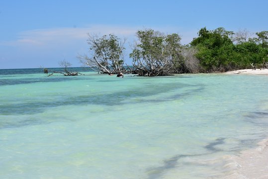 Kubańska bezludna plaża