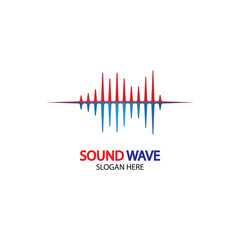 Sound waves vector illustration