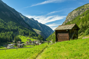 Picturesque Saas valley close to Saas-Balen village