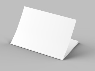 Open magazine with a glued binding. Vertical A4 format. 3d illustration.