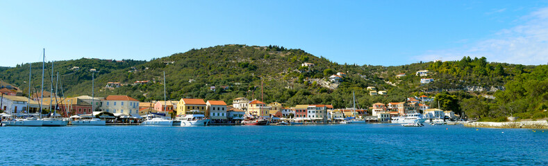 Fototapeta na wymiar Antipaxos harbour banner