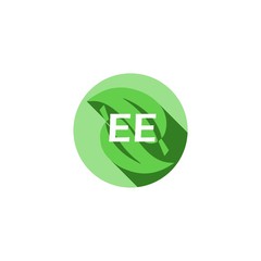 Green Initial EE Letter Logo Business