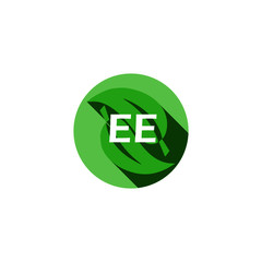 Green Initial EE Letter Logo Business