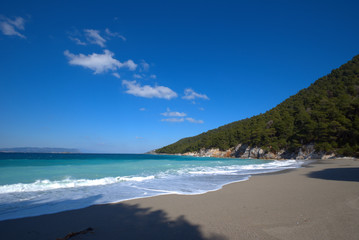 Obraz premium Skopelos island , the beach of Kastani Greece.