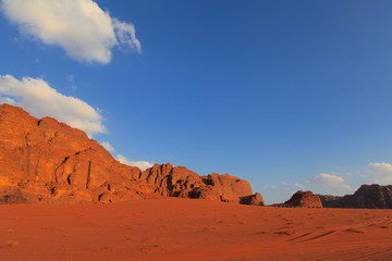 Wadi Rum red desert in Jordan