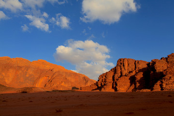 Wadi Rum red desert in Jordan
