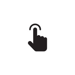 Hand click, Finger Tap Icon. Hand Gesture Vector Illustration As A Simple Vector Sign & Trendy Symbol in Glyph Style for Design and Websites, Presentation or Mobile Apps.
