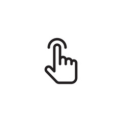 Hand click, Finger Tap Icon. Hand Gesture Vector Illustration As A Simple Vector Sign & Trendy Symbol in Glyph Style for Design and Websites, Presentation or Mobile Apps.