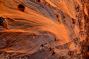 background of red stone on Wadi Rum in Jordan