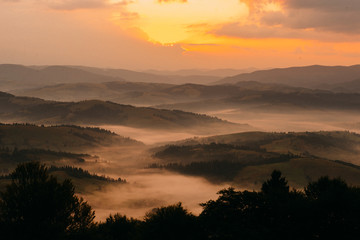 Beautiful view in the Carpathian mountains