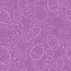 Easter seamless pattern with holiday eggs