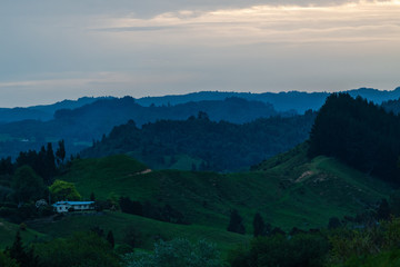 dusk in waitomo new zealand