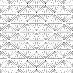 Abstract seamless striped triangles pattern. Modern stylish texture. Repeating geometric tiles. Linear style. Vector monochrome background.