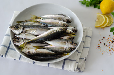 Delicious fresh fish , aromatic herbs, spices and lemon