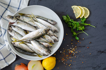 Healthy and diet food concept. Raw fish for cooking