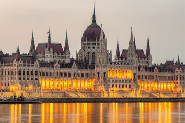 Fototapeta premium The building of the Parliament in Budapest, Hungary