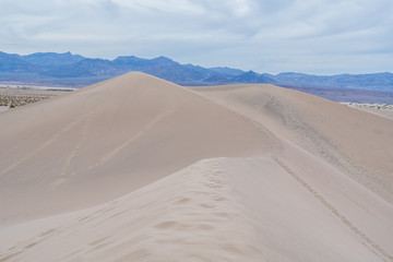 Fototapeta na wymiar Beautiful Mesquite Flat Sand Dunes at Death Valley National Park California USA