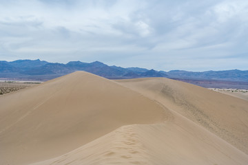 Fototapeta na wymiar Beautiful Mesquite Flat Sand Dunes at Death Valley National Park California USA