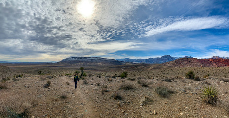 landscape with mountains and blue sky