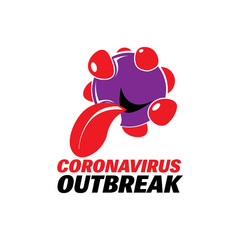 Coronavirus Outbreak Logo vector eps free  for your any purpose ready to use