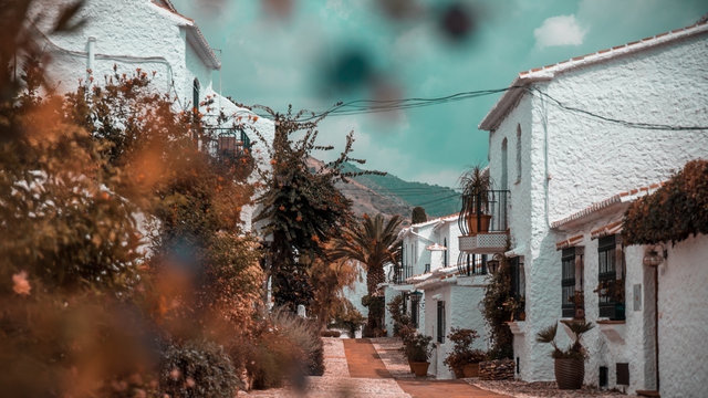 Spanish street during summer.