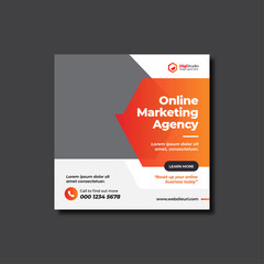 Fototapeta premium Corporate web banner or flyer social media post template