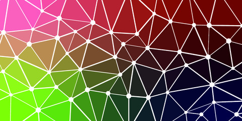 Abstract Low Polygon gradient green pink blue red Network Internet Generative Art background illustration Lowpoly