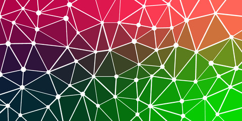 Abstract Low Polygon gradient green pink blue Network Internet Generative Art background illustration Lowpoly