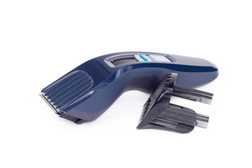 Hair clipper close-up on a white background..Nozzle for clippers.