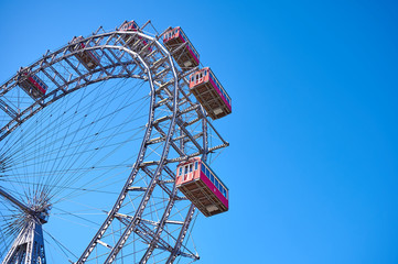 Ferris wheel in the Prater, amusement park, Prater, Vienna, Austria