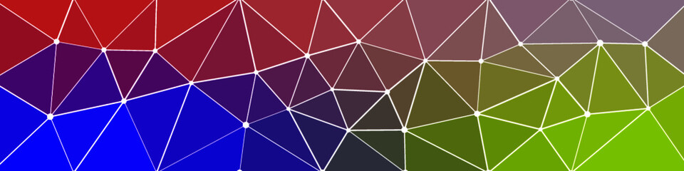 Abstract Low Polygon gradient red blue green Network Internet Generative Art background illustration Lowpoly