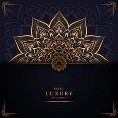 Luxury mandala background with golden arabesque pattern arabic islamic design