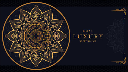 Luxury mandala background with golden arabesque pattern arabic islamic design