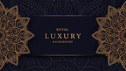 Luxury mandala background with golden arabesque pattern arabic islamic design