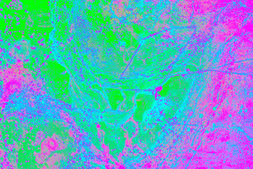 Colorful background in neon colors. Abstract background of cracked old paint. Great for design and texture background.