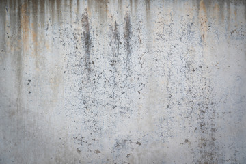 dirty leaking cracked concrete backgroud texture wall with copy space