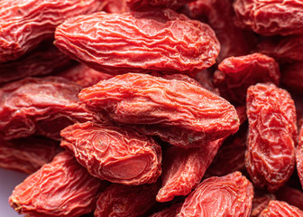 macro shot of red healthy goji berries