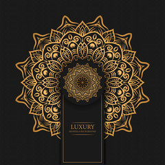 Luxury mandala background with golden arabesque pattern arabic islamic design